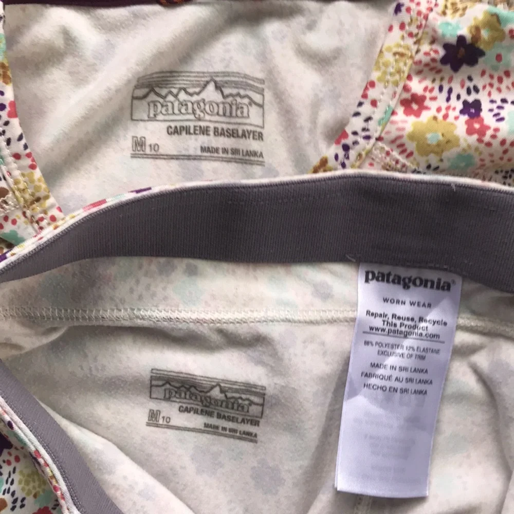 Patagonia Base Layer Set (girls' size M)